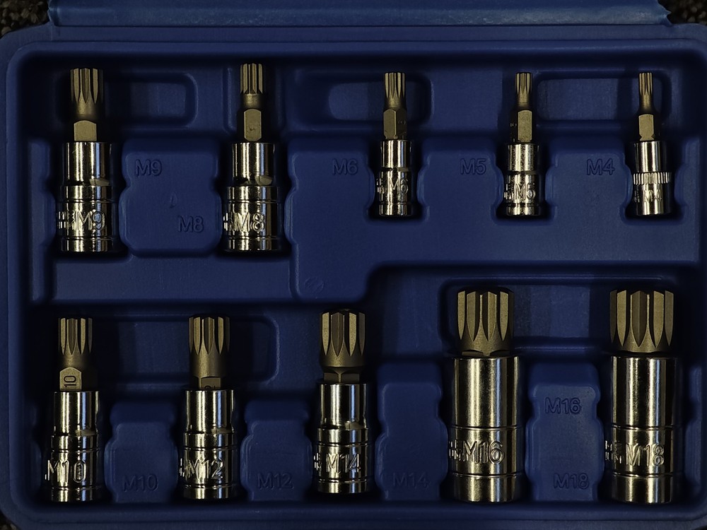 Bit Socket Set 10 PCS Spline Bit Socket Set w/ case Tamper Proof with Case