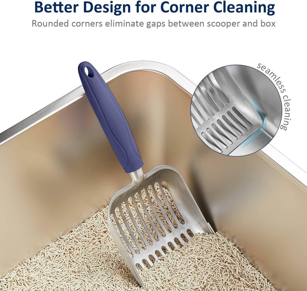 Effective Deep Shovel Cat Litter Scoop - Lightweight & Rust-Resistant Design