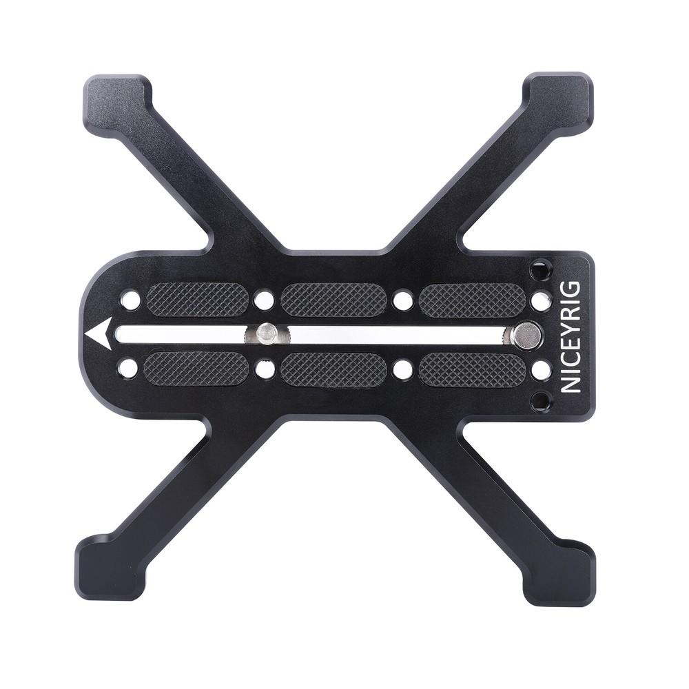 NICEYRIG Extended Quick Release Baseplate For DSLR Camera with Manfrotto Tripod