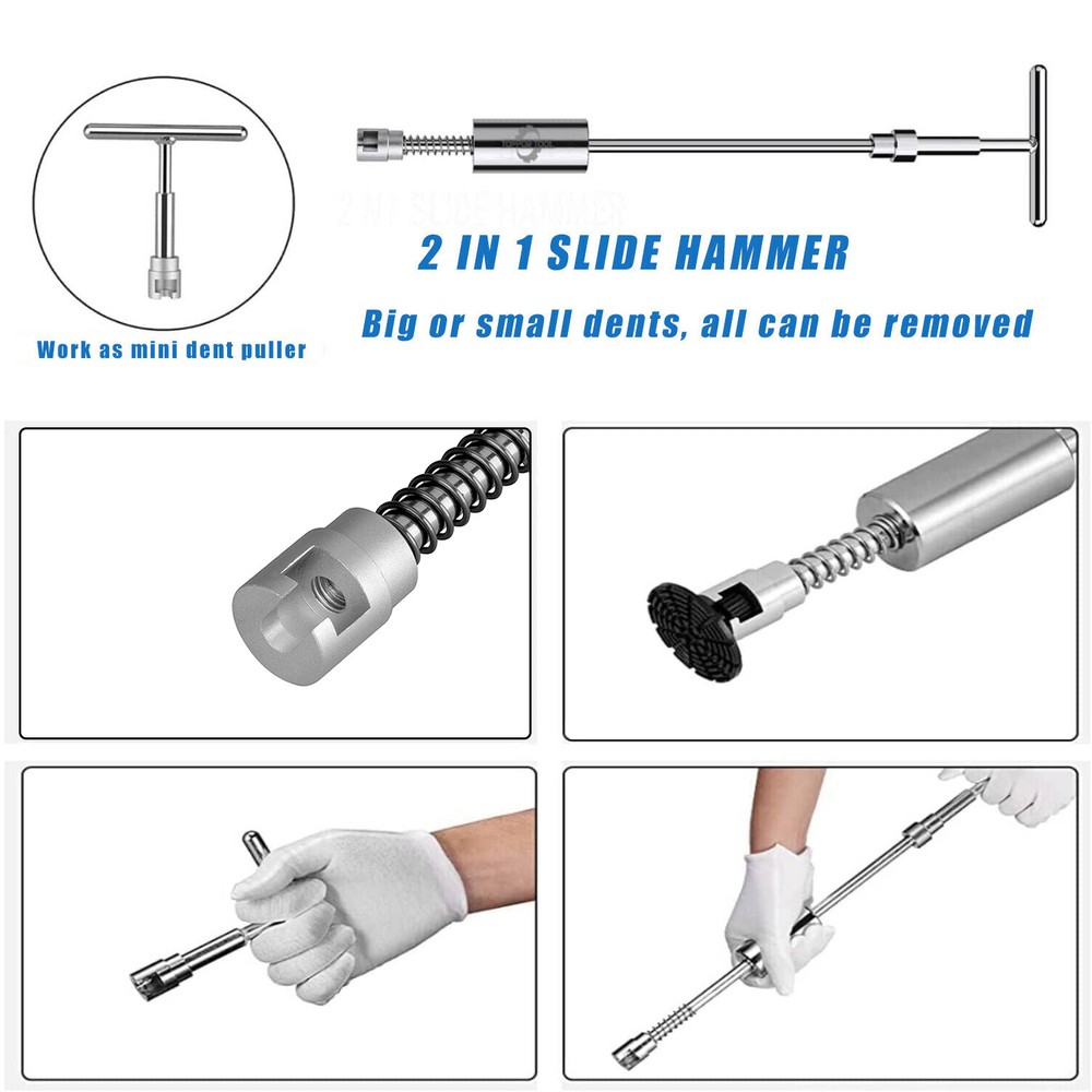 Professional Paintless Dent Removal Tool Car Dent Repair Puller Kit