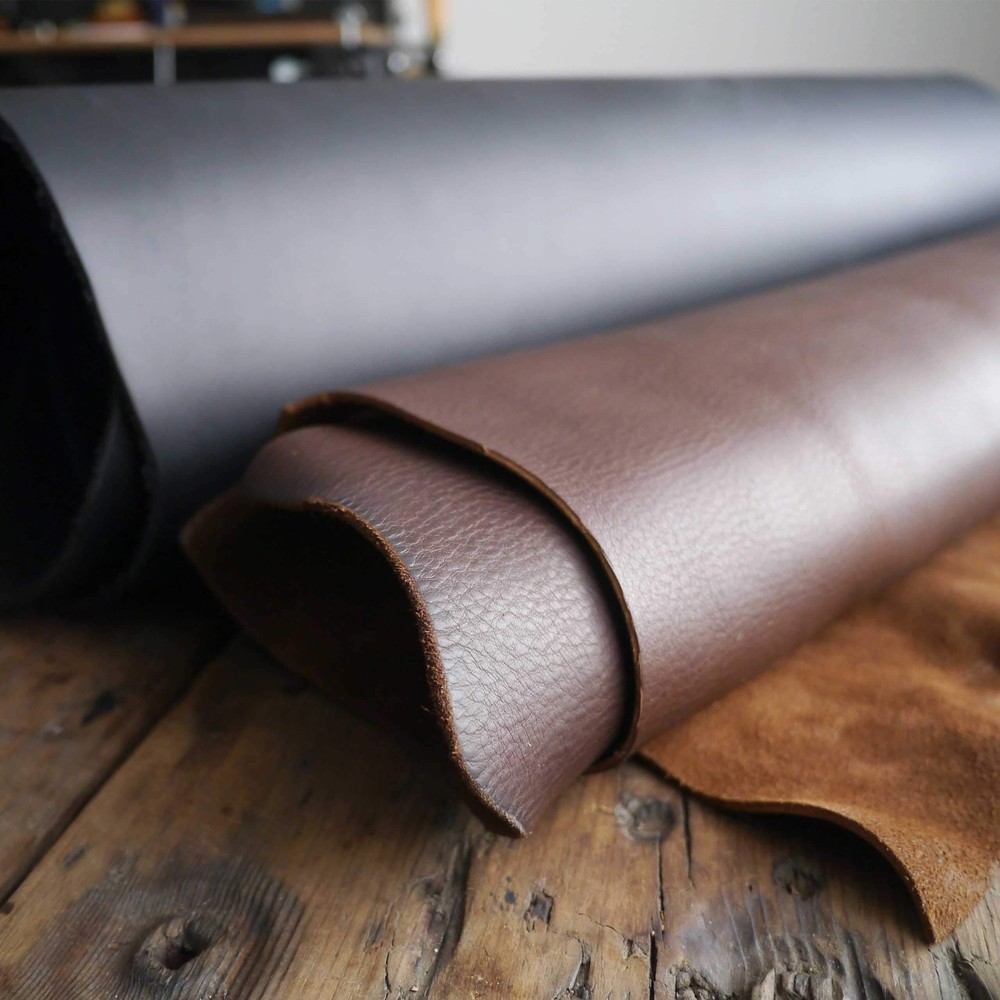 Full Grain Leather Cowhide Tooling Material Sheet Real Hides One Piece Skins ...