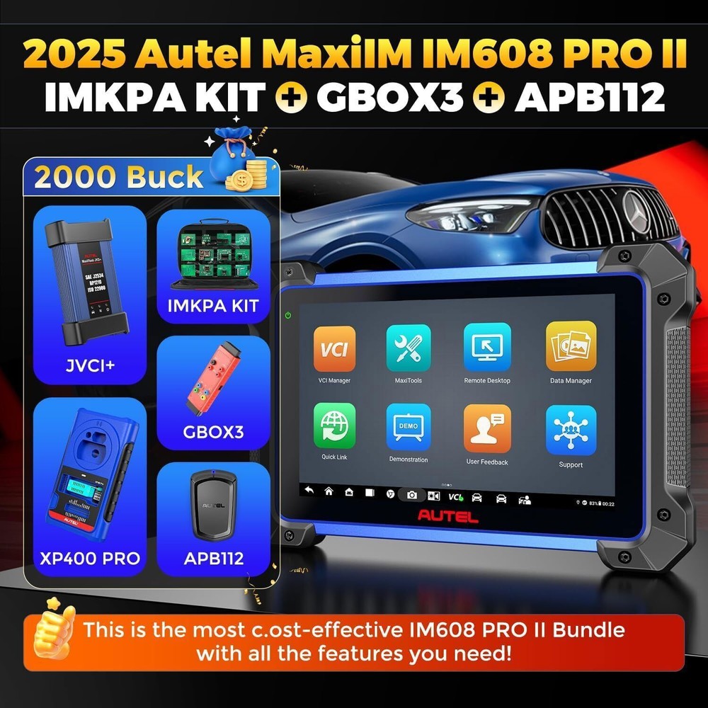 Autel MaxiIM IM608S II Full Kit Key FOB Programmer Scanner ECU Coding 40+ Reset