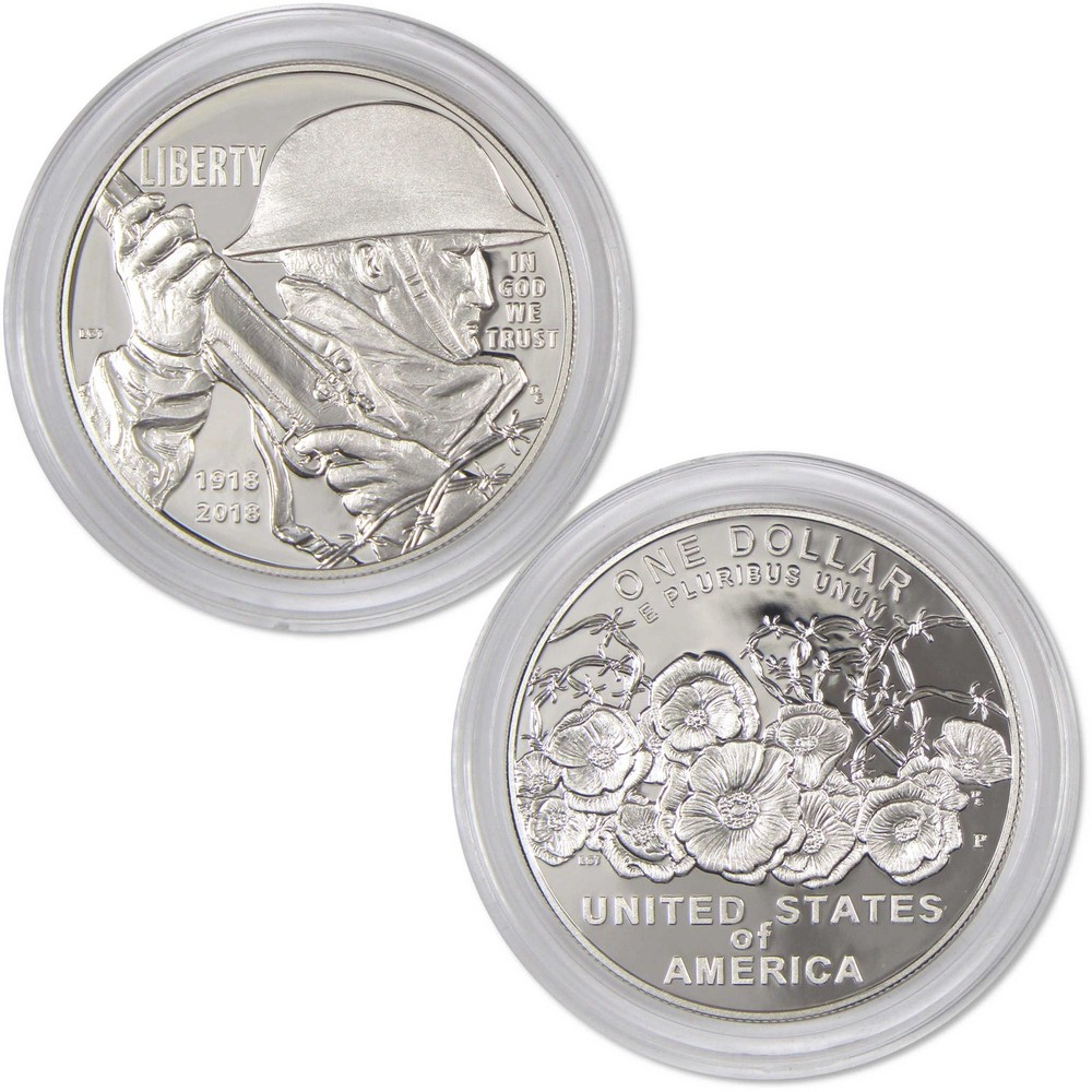 2018 P World War I Centennial Commemorative Silver Dollar Proof