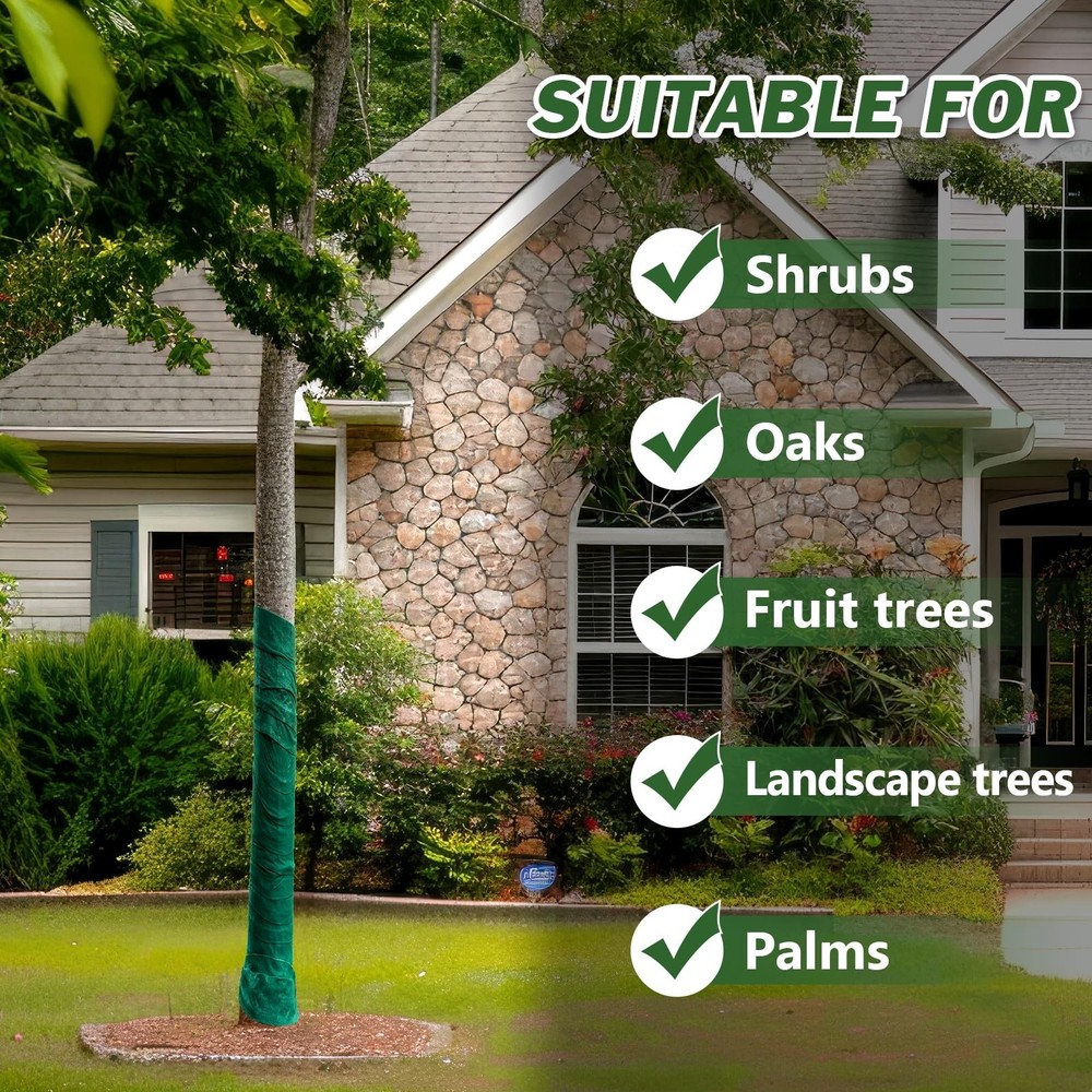 65Ft Tree Wrap 4 Pack(Total 260Ft), 3-Layer, 4.7" Width, Trunk Protector, Bre...