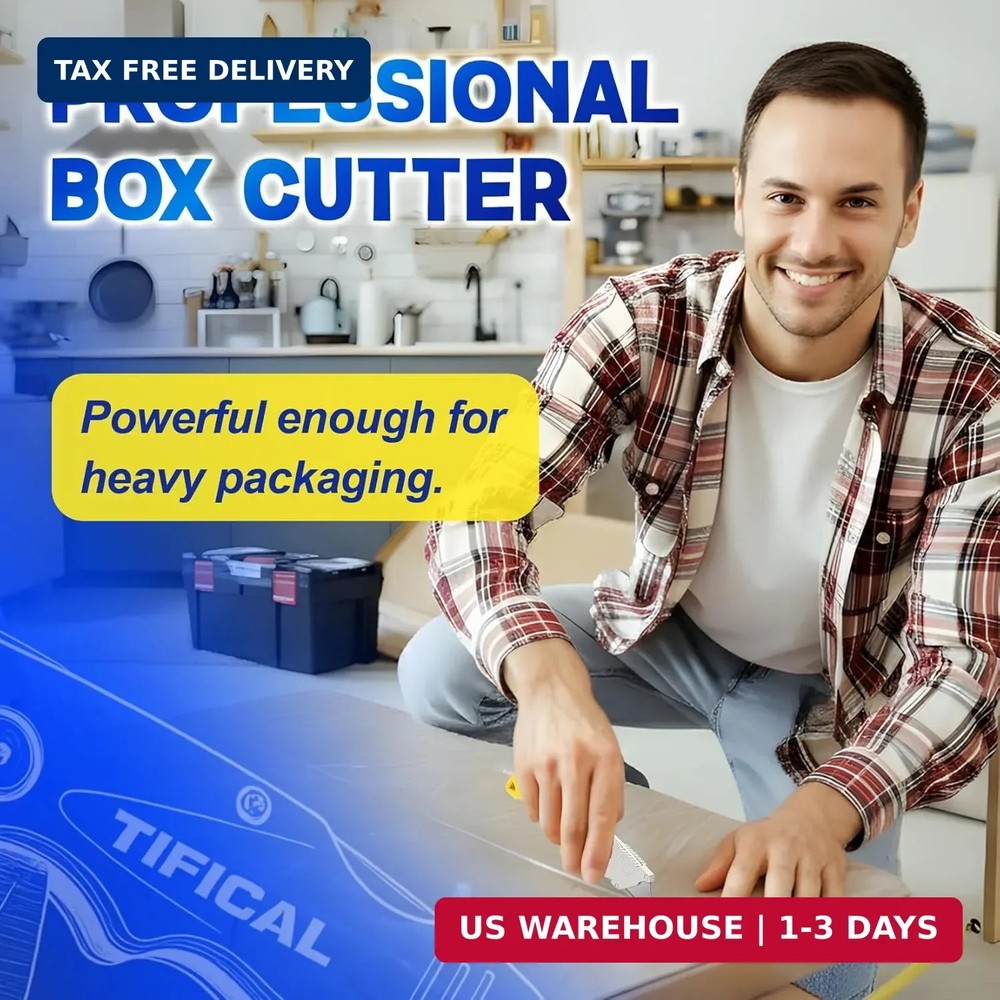 Box Cutter, Quick Change Folding Box Cutter with Clip, Folding Utility Knife Set