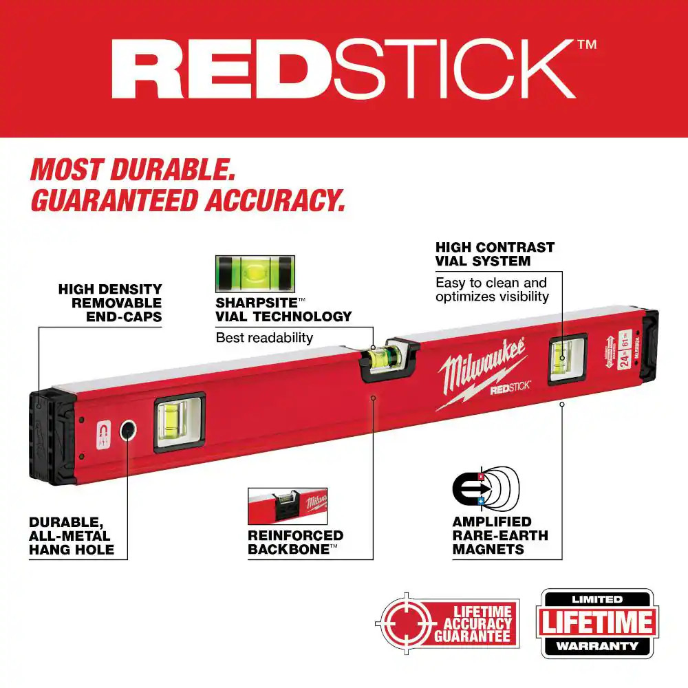 78 In. REDSTICK Magnetic Box Level