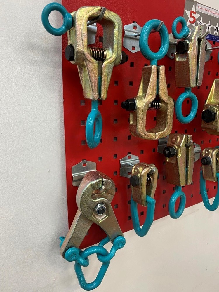 SET#58 HEAVY DUTY AUTO BODY FRAME MACHINE 14 PIECE PULLING BEST TOOLS AND CLAMPS