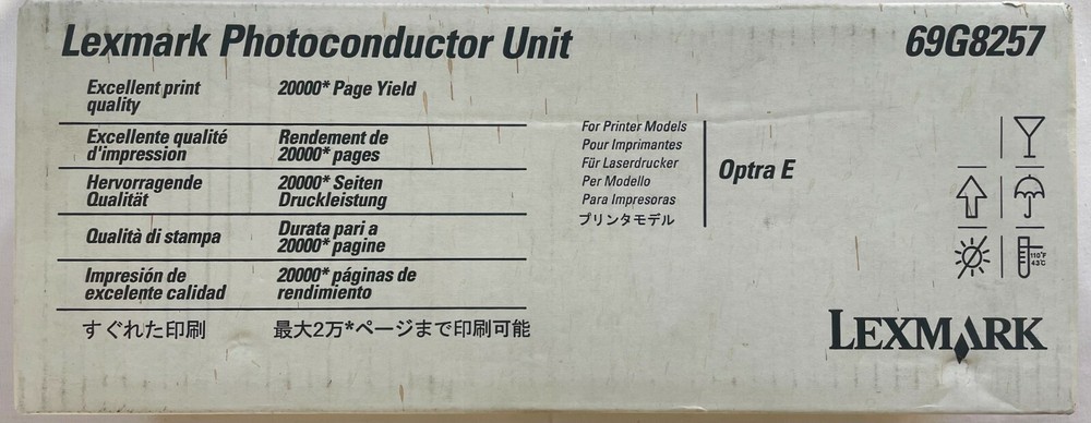 Genuine Lexmark 69G8257 Photoconductor Kit - Black Optra E, E 4026, E+, EP, ES