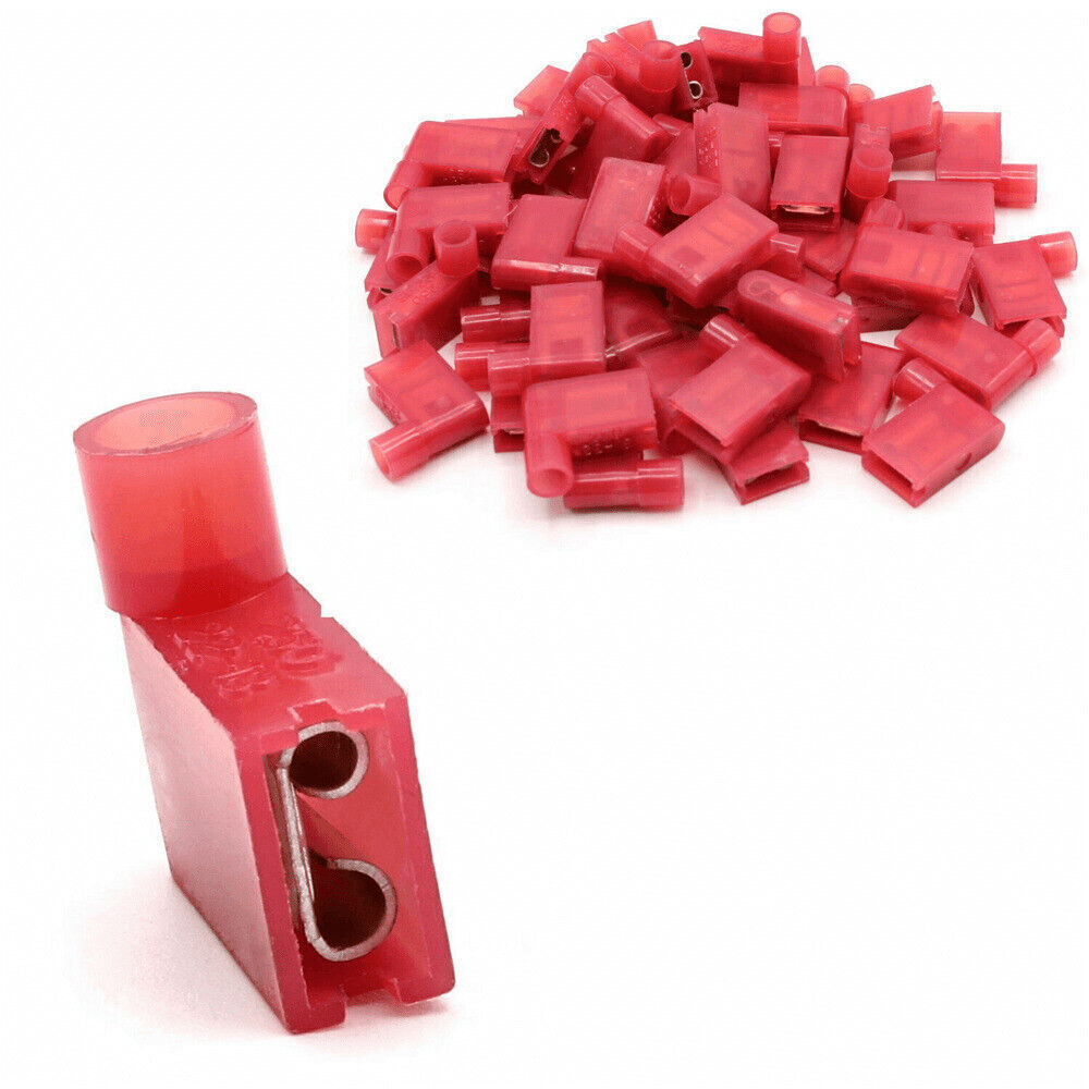 Nylon Flag Terminals Female Quick Disconnect Wire Connector Right Angle Spade