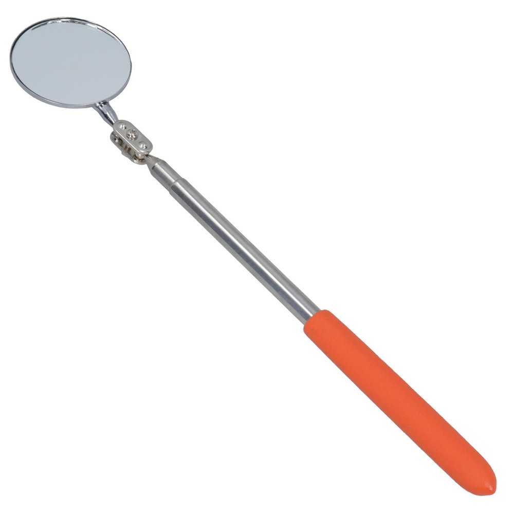 50mm Telescopic Extendable Inspection Mirror 210mm - 385mm Soft Grip Handle