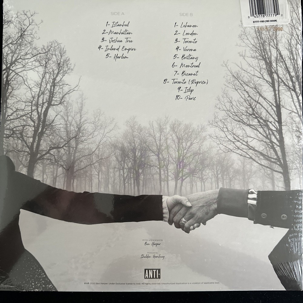 Ben Harper Signed & Sealed Winter is for Lovers Vinyl LE2000! - #1889/2000