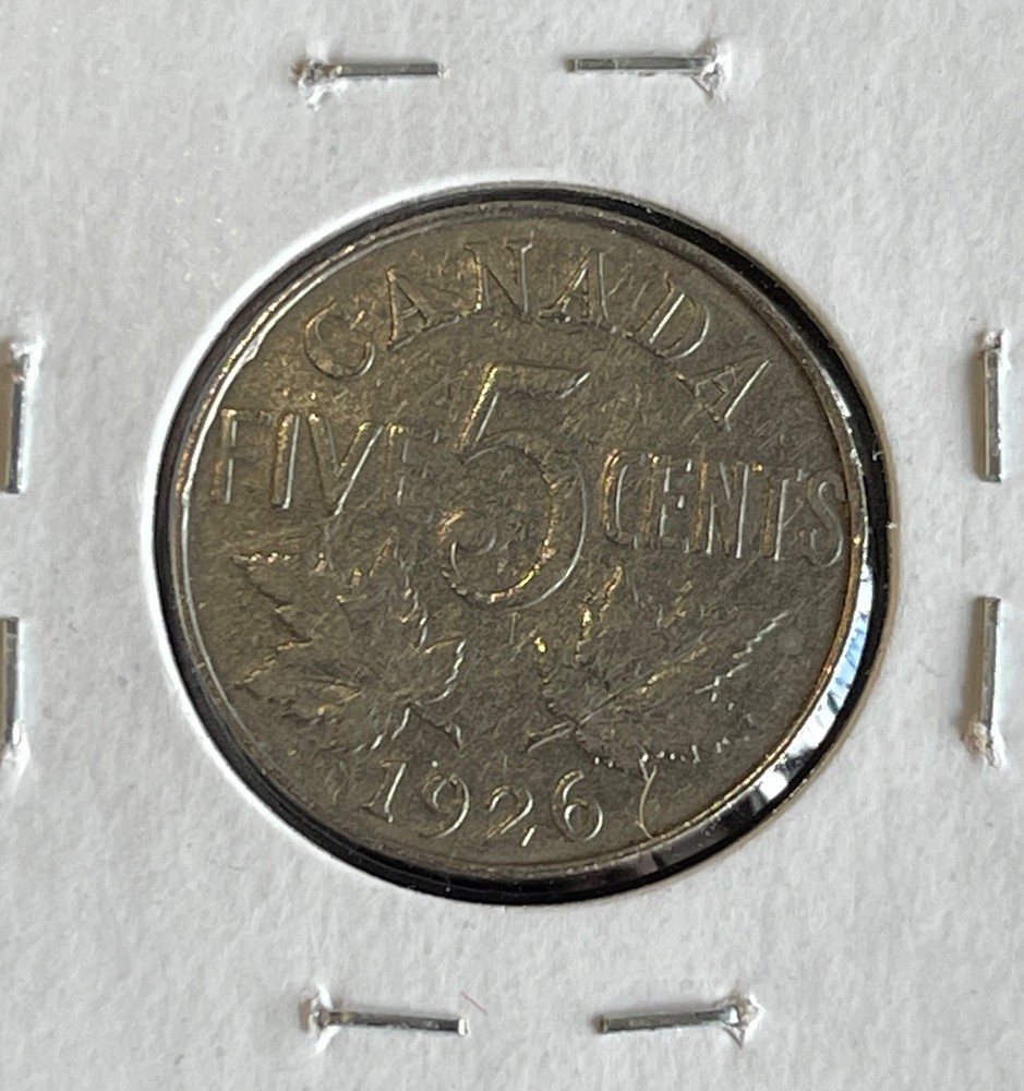 1926 Canada Five Cents - Far 6 Variety