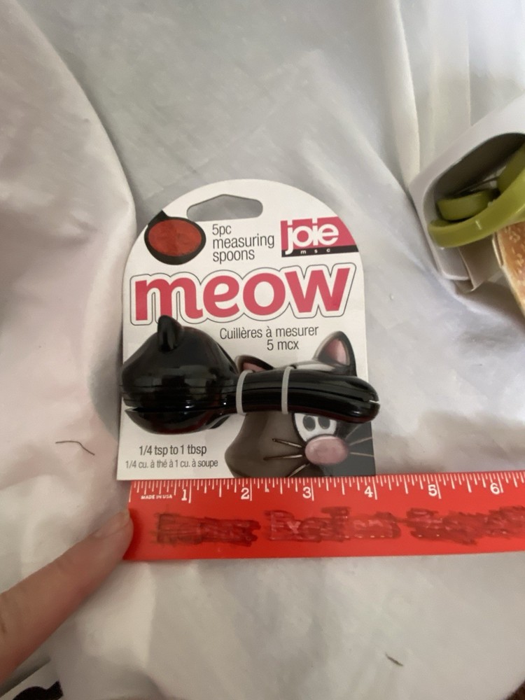Meow 5 Piece Measuring Spoons Black