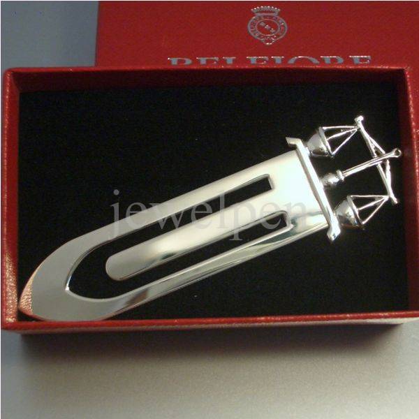 Bookmark Justitia Scale Suum Cuique Solid 925 Sterling Silver (V1)