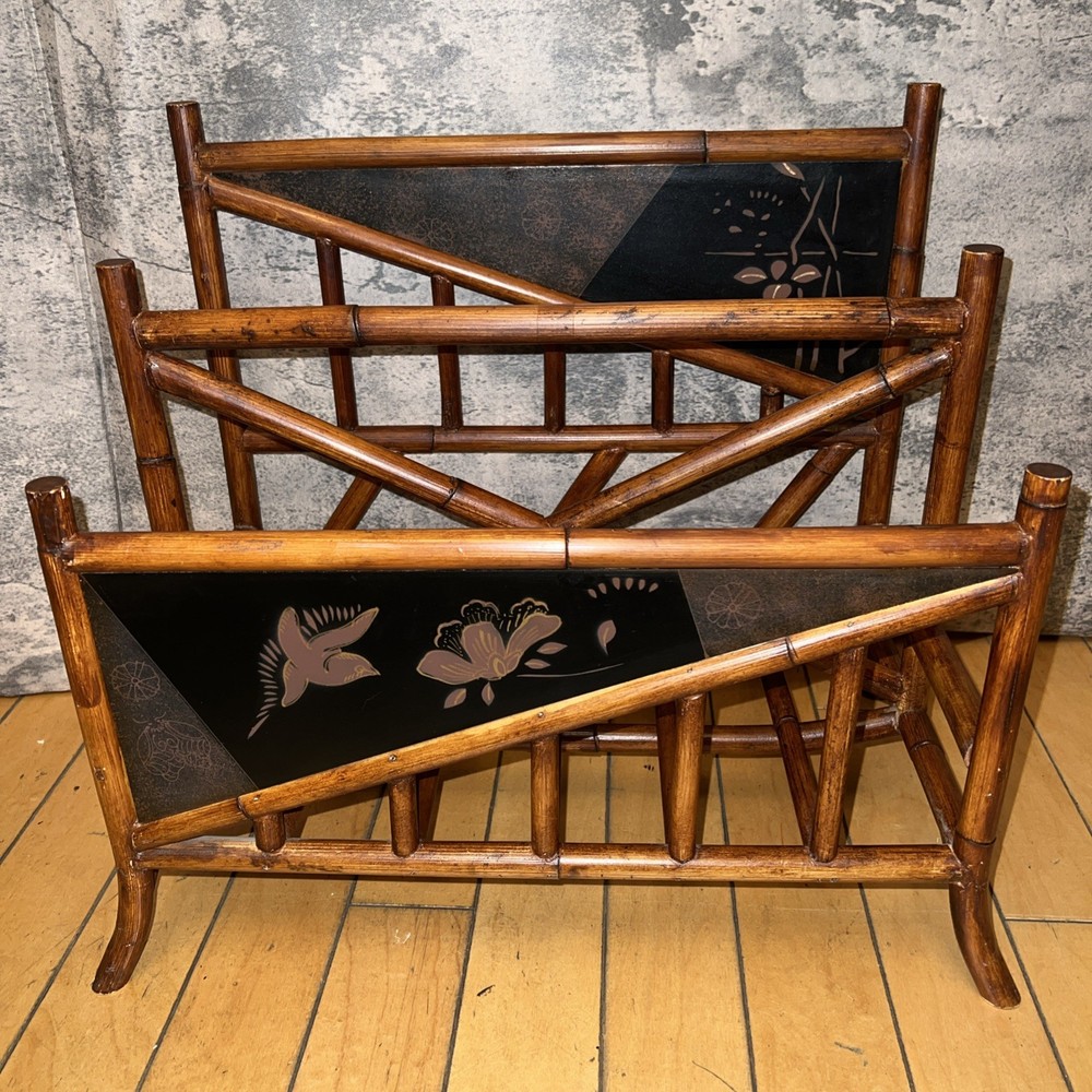 Palecek Victorian Style Bamboo Magazine Rack