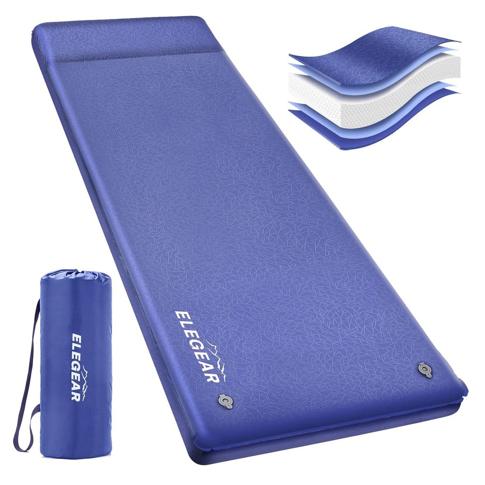 Self Inflating Sleeping Pad, 3.18'' Ultra-Thick Memory Foam Camping Pad with ...
