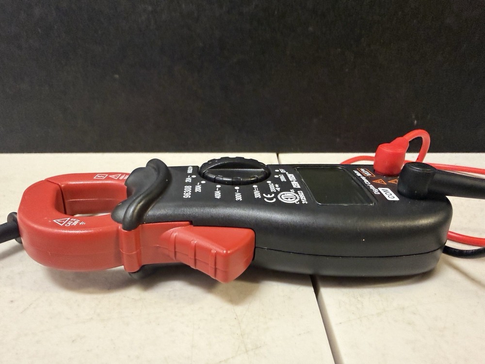 Hyper Tough Digital Clamp Meter AC DC 300V LCD Display Diode & Continuity Check