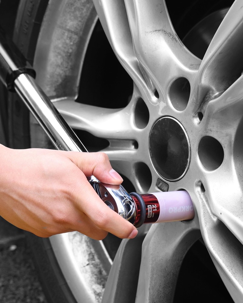 WORKPRO 1/2" Drive Lug Nut Impact Duty Socket 21mm Deep Thin Wall Socket for Car