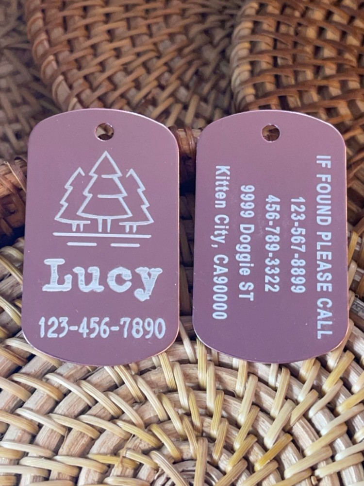 Pawtographize Dog Cat ID Tags Personalized Pet Name Tags Engraved Customized