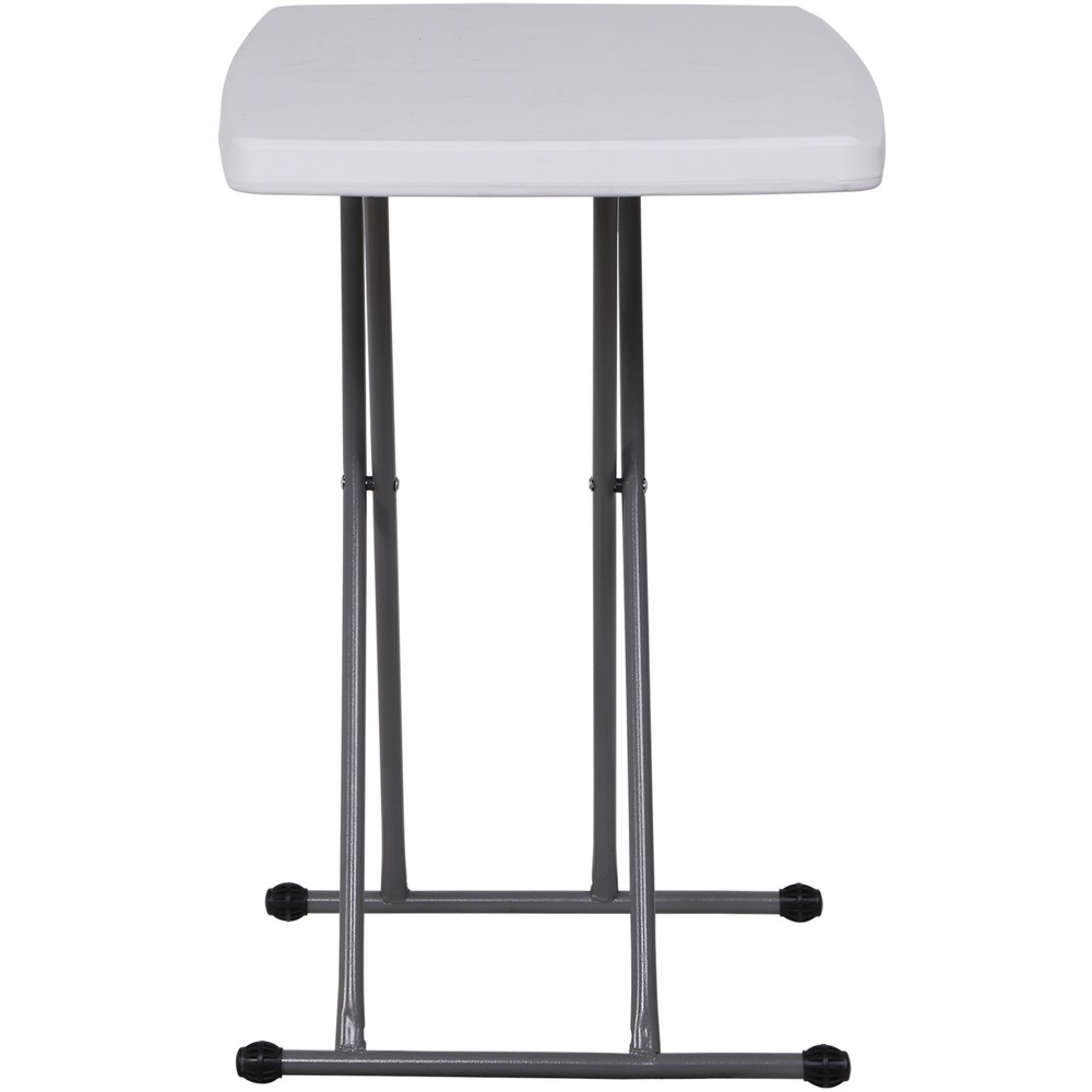 30 Inch Heavy Duty Rectangular Folding Table Dining Utility Table TV Tray White