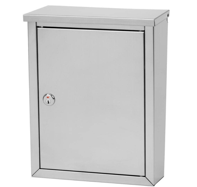 Architectural Mailboxes Regent Silver, Small,Steel, Locking, Wall Mount Mailbox
