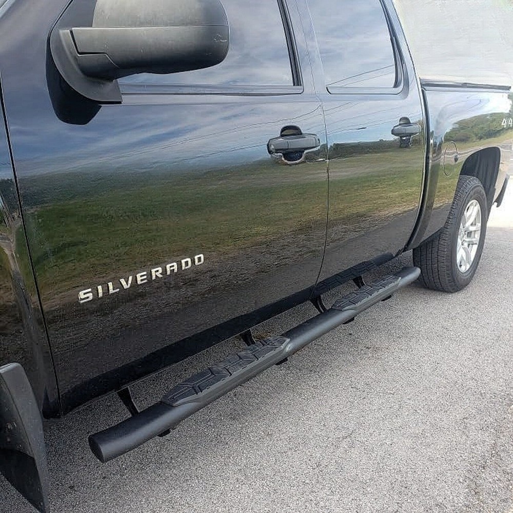 FOR 2007-2018 Silverado/Sierra 1500 Crew Cab Side Step Curved Running Boards