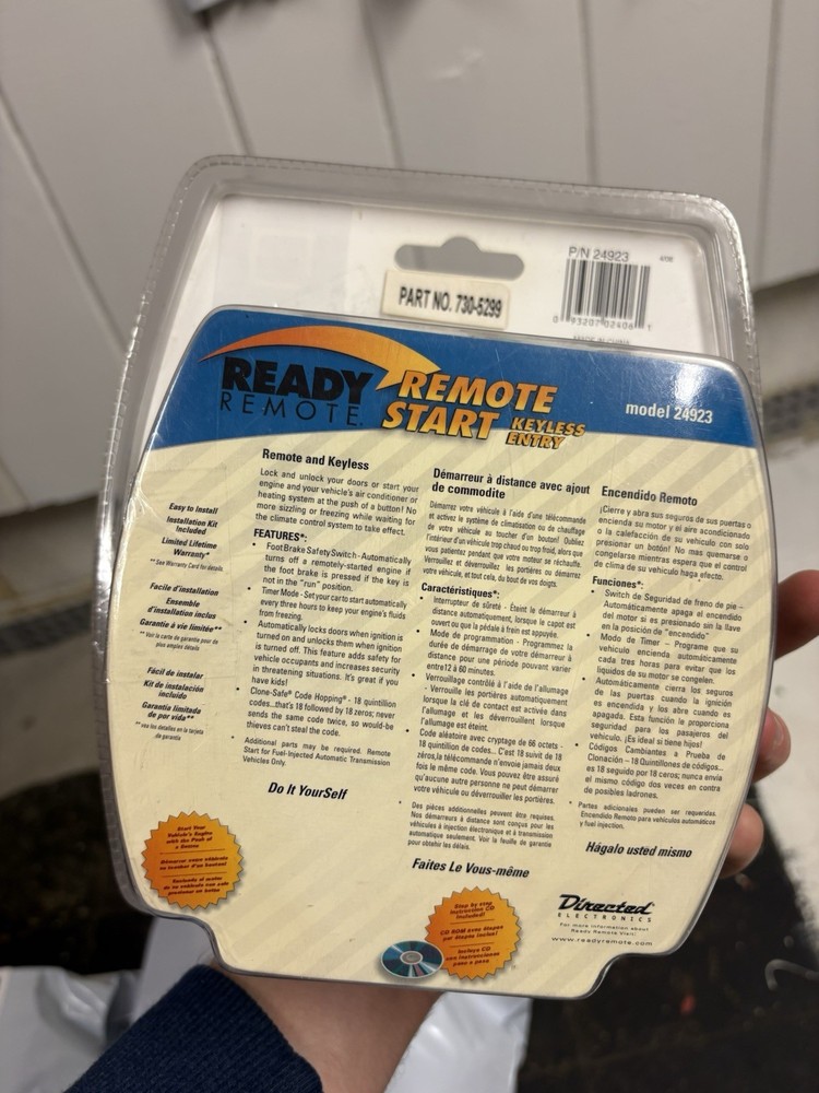 READY REMOTE START Car Remote Start System Model 24923 New