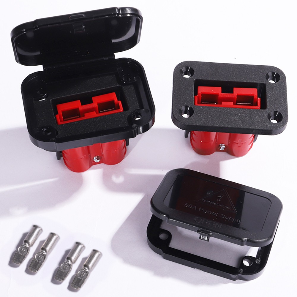 50A 600V Car Battery Quick Connect Disconnect Winch Connector 6 Gauge Cable Set