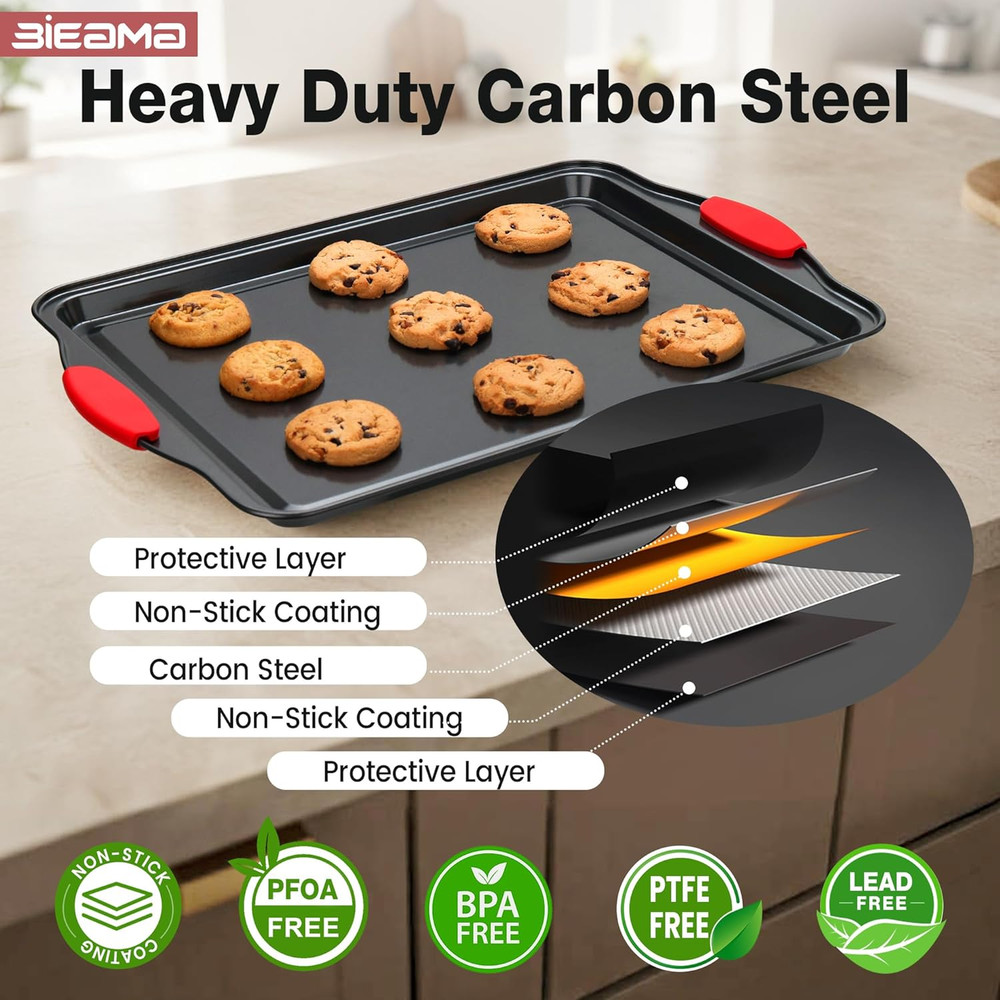 13-Piece Baking Pans Sets, Nonstick Bakeware Sets, Bpa-Free Carbon Steel Stackab
