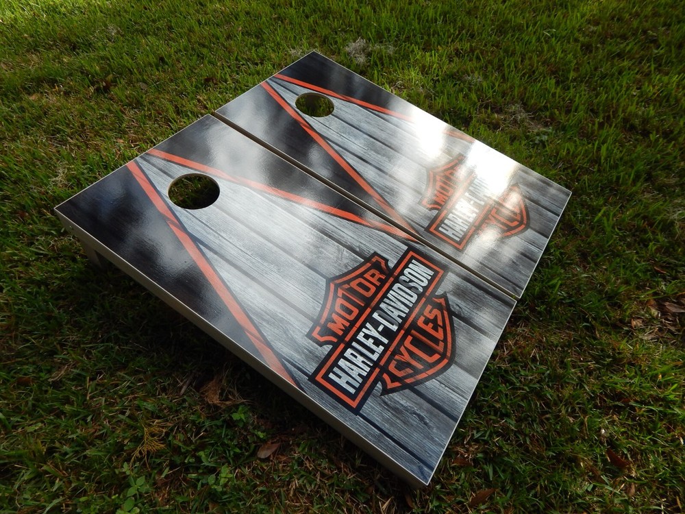 Regulation Laminated Harley Davidson Cornhole boards W/Bags