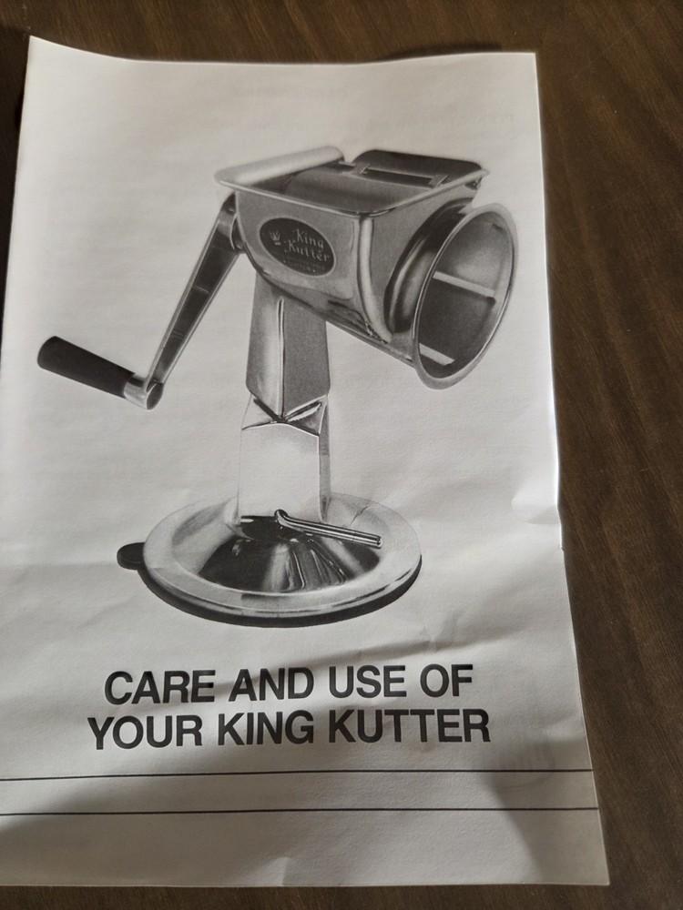 Vollrath 6003 Redco King Kutter Manual Food Processor