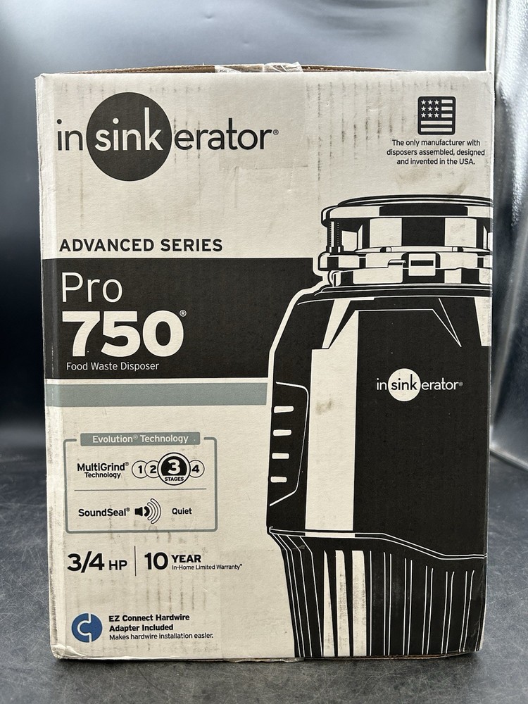 InSinkErator Evolution Pro 3/4 hp Cont. Feed SoundSeal Garbage Disposal Box Dmg