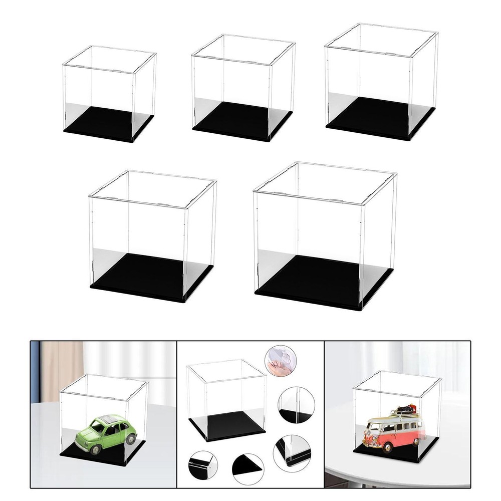 Acrylic Display Box Dustproof Stackable Storage Bin Clear Storage Organizer