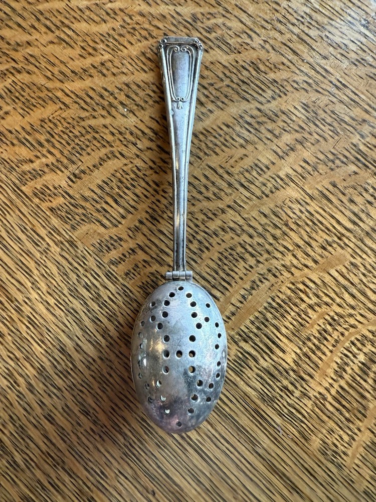 Vintage Silver Plated  E&JB Tea Infuser /Spoon /Strainer Hinged Double Spoon