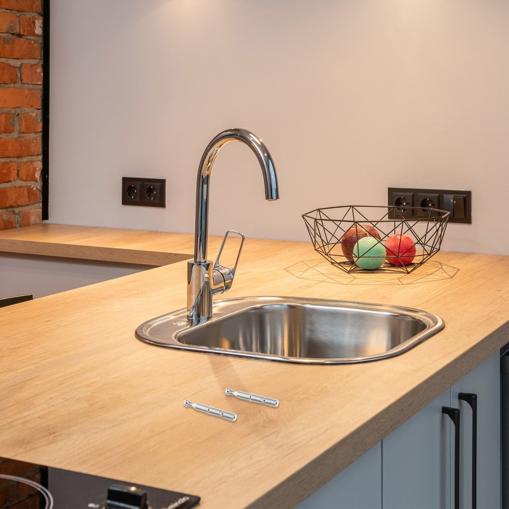 2 Pcs Sink Filter Accessories Kitchen Basket Threaded Handle Drain