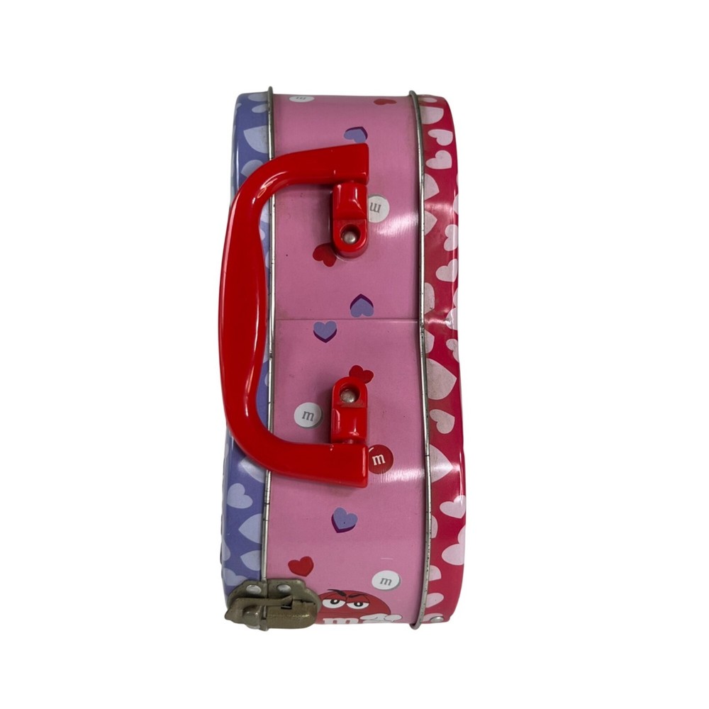 M&Ms Heart-Shaped Metal Tin Lunchbox Handle & Lock Valentines