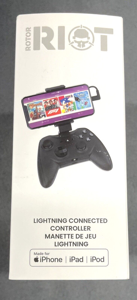 NEW Rotor Riot Gaming Controller RR1852 Lightning Connected iPhone IPad iPod