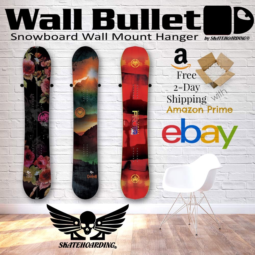 Wall Bullet Snowboard Wall Mount Hanger Display Storage Rack Burton GNU Capita