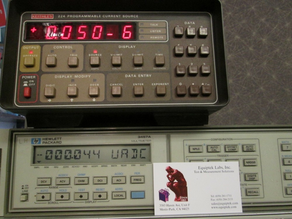 Keithley 224 Programmable Constant Current Source TESTED! Cable, 5nA to 101mA