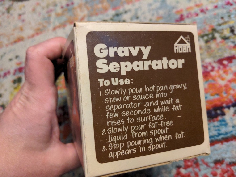 Vintage 1983 Hoan Gravy Separator in box
