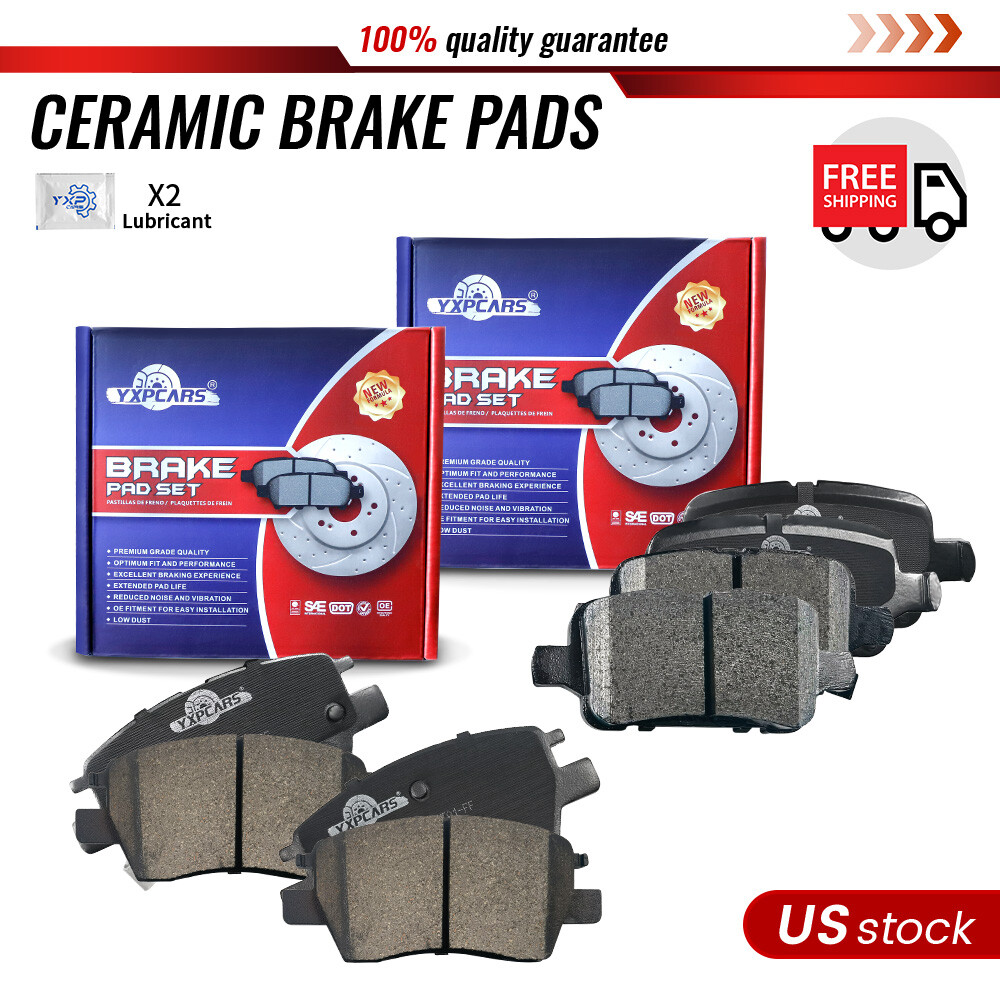 Front & Rear Ceramic Disc Brake Pads Kit for Chevy Bolt EV 2016 -2019 Cruze Volt