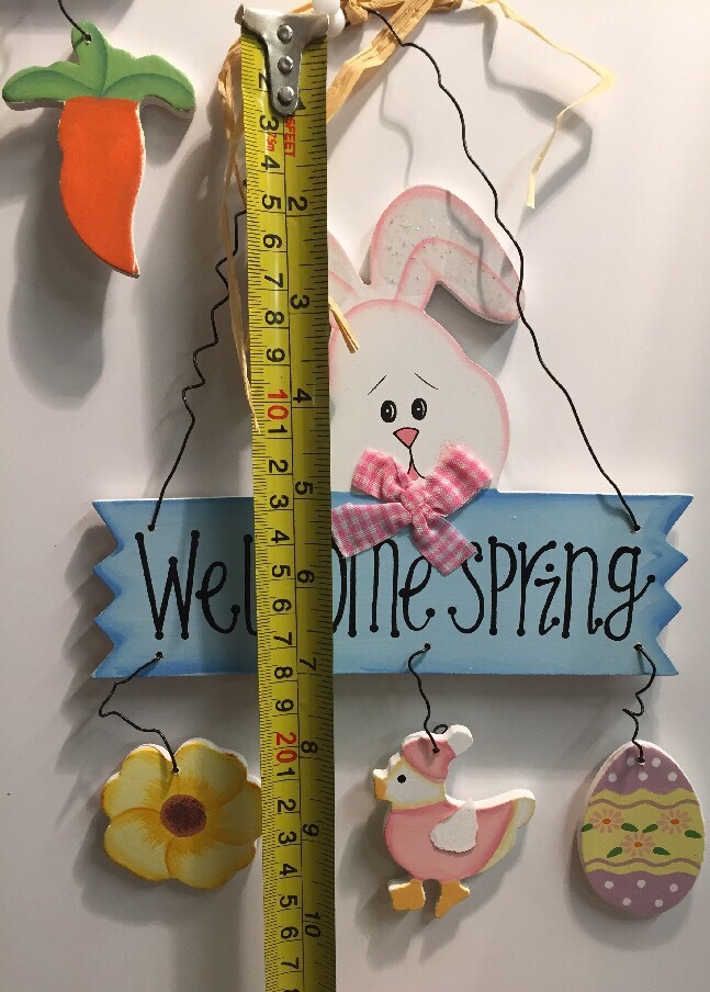 3-wood Easter/welcome/welcome Spring Plaque