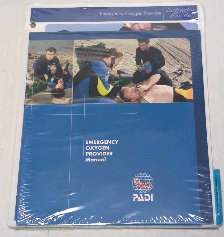 PADI SCUBA Emergency Oxygen Provider Manual And Instructor Guide NEW