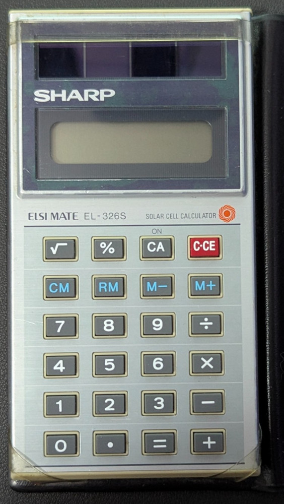 Sharp ELSI MATE EL-326S Solar Cell Calculator