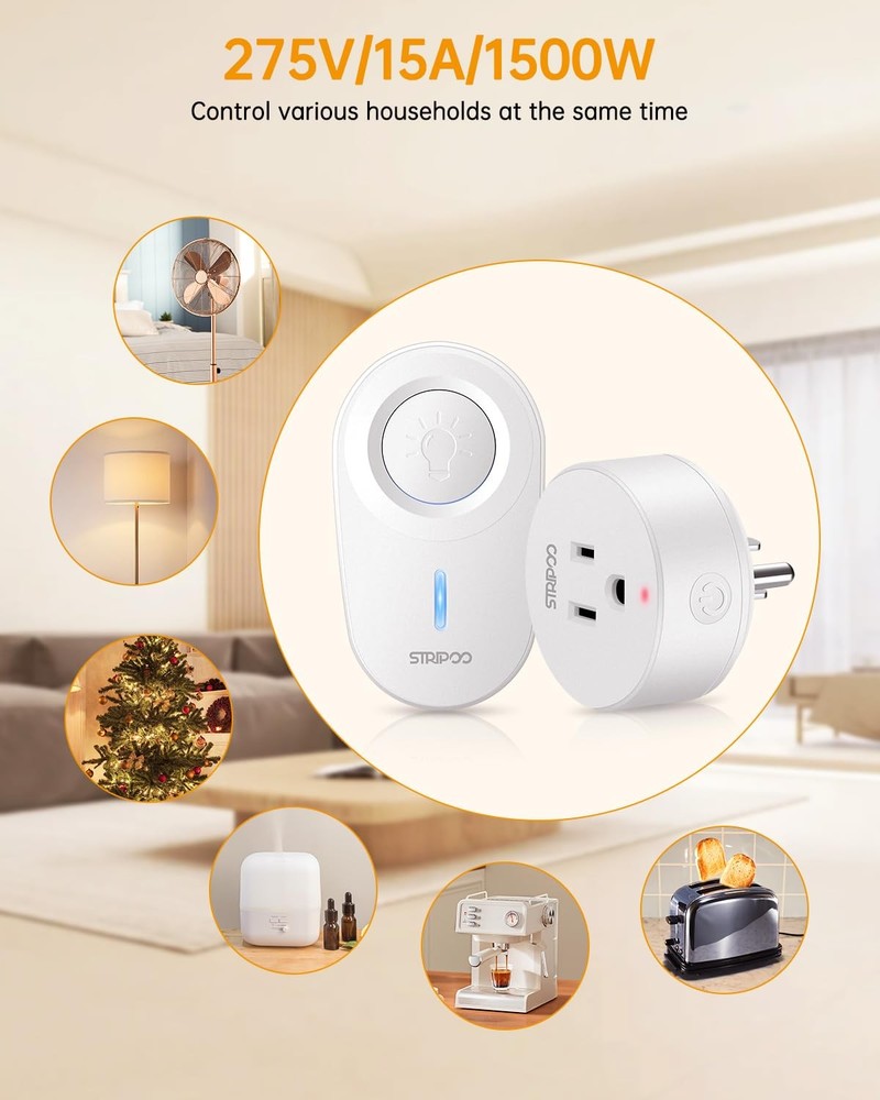 Garbage Disposal Wireless Switch Kit Remote Control Outlet 500ft RF 15A/1500W