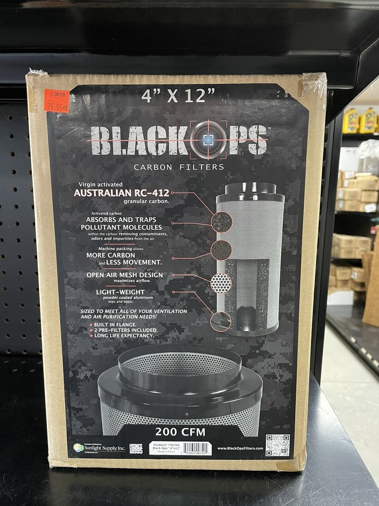 Black Ops 4"x12" Carbon Filter