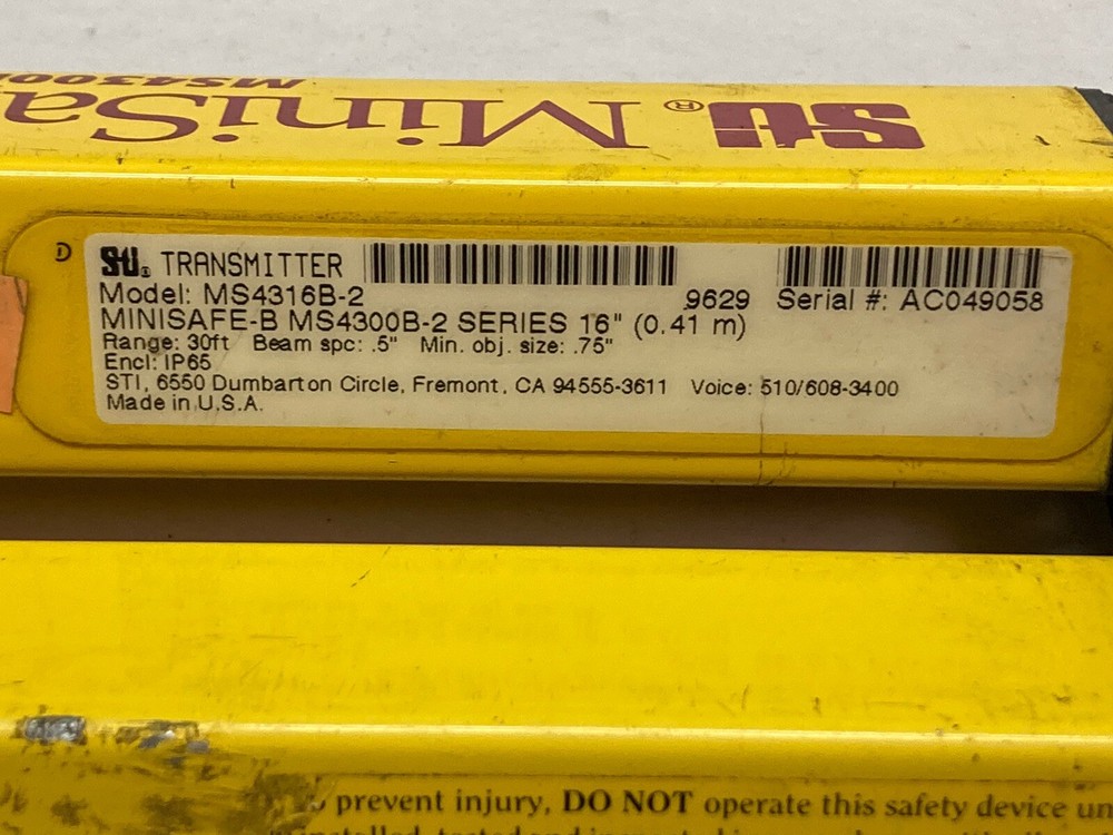 STI,MS4316B-2 Transmitter/MS4316B-2 Reciever,Light Curtains