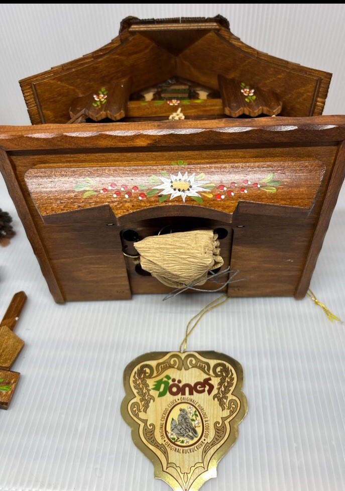 New Authentic Black Forest German Cuckoo Clock With Certificate Of Authenticity