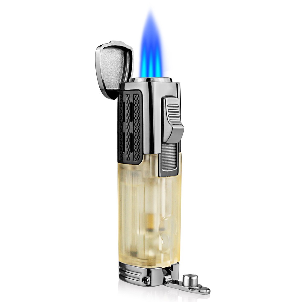 3 Jet Flame Cigar Lighter Honst Torch Lighter with Cigar Punch Windproof Triple