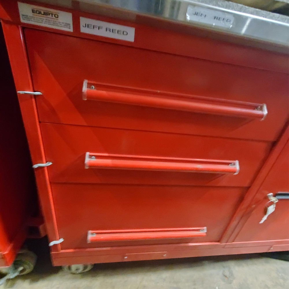 Equipto 5 Drawer Custom-Designed Red Modular Cabinet (12)